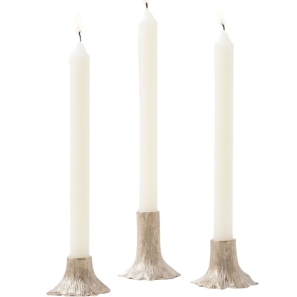 Blue Pheasant Griffin Tarnished Silver Candle Holders (Set of 3) Pillow & Decor blue-pheasant-BP003376