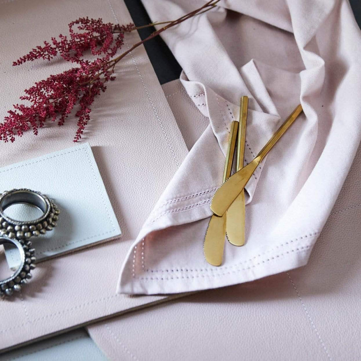 Blue Pheasant Gwen Polished Gold Cheese Spreaders - Set of 4 - 2