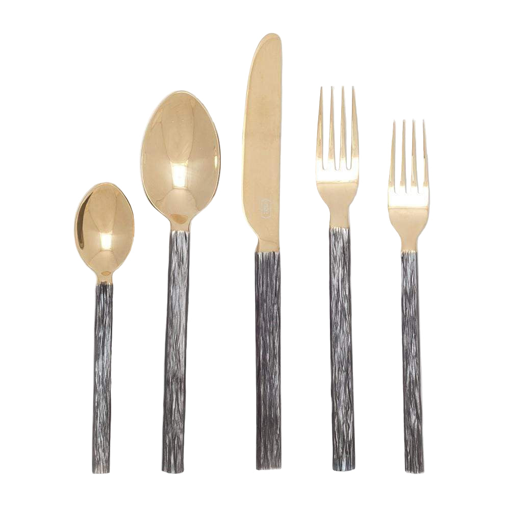 Blue Pheasant Harrison Flatware - Gold (5 Piece Set) Decor Blue-Pheasant-Harrison-Flatware-Gold
