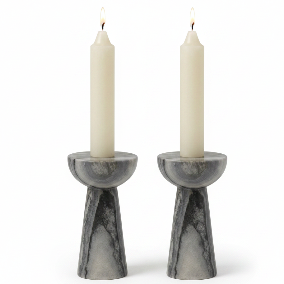 Blue Pheasant Judith Candle Holders (Set of 2) Pillow & Decor blue-pheasant-BP003603