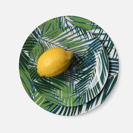 Blue Pheasant Kinsey Palm Leaf Dinnerware Set Decor