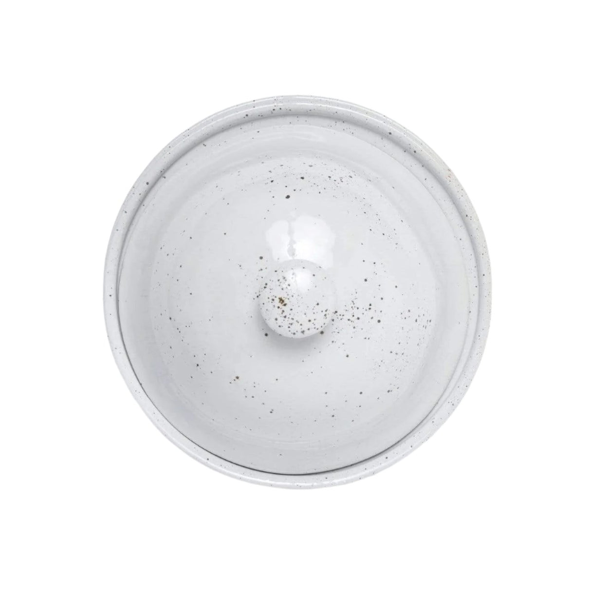 Blue Pheasant Marcus Cloche Serving Platter - White Salt Glaze Decor