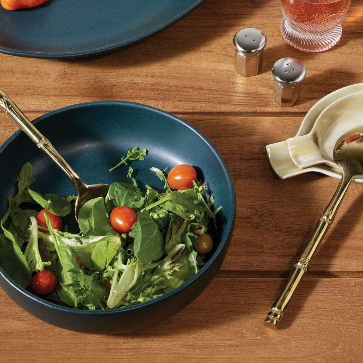 Blue Pheasant Marcus Round Serving Bowl (Pack of 2) - Midnight Teal Pillow & Decor