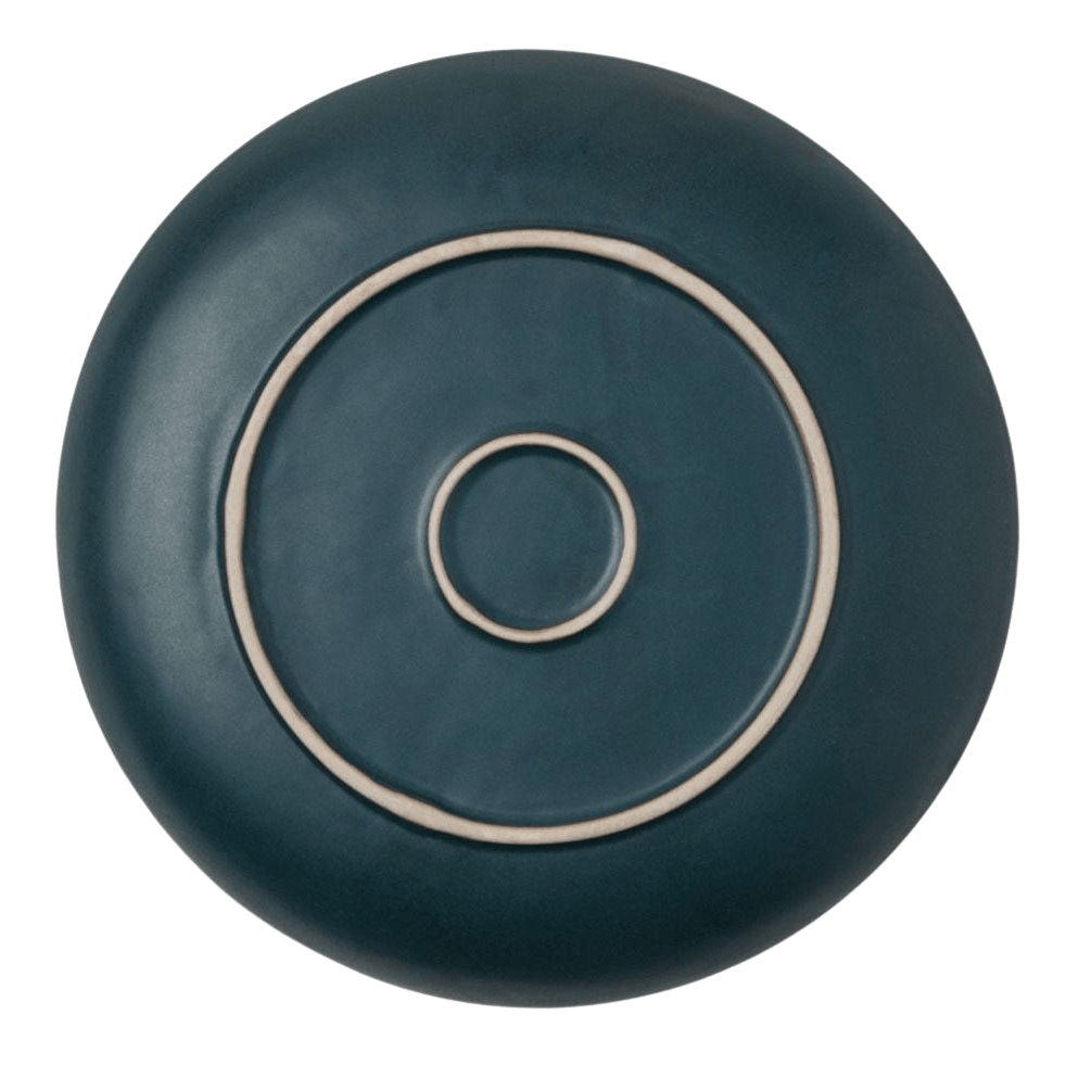 Blue Pheasant Marcus Round Serving Platter (Pack of 2) - Midnight Teal Pillow & Decor