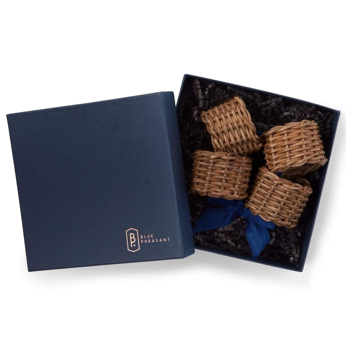 Blue Pheasant Mark D. Sikes Hampton Napkin Rings (Set of 4) Decor blue-pheasant-hampton-napkin-rings-honey