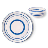 Blue Pheasant Mark D. Sikes Hyannis Dinnerware - Blue Striped Decor
