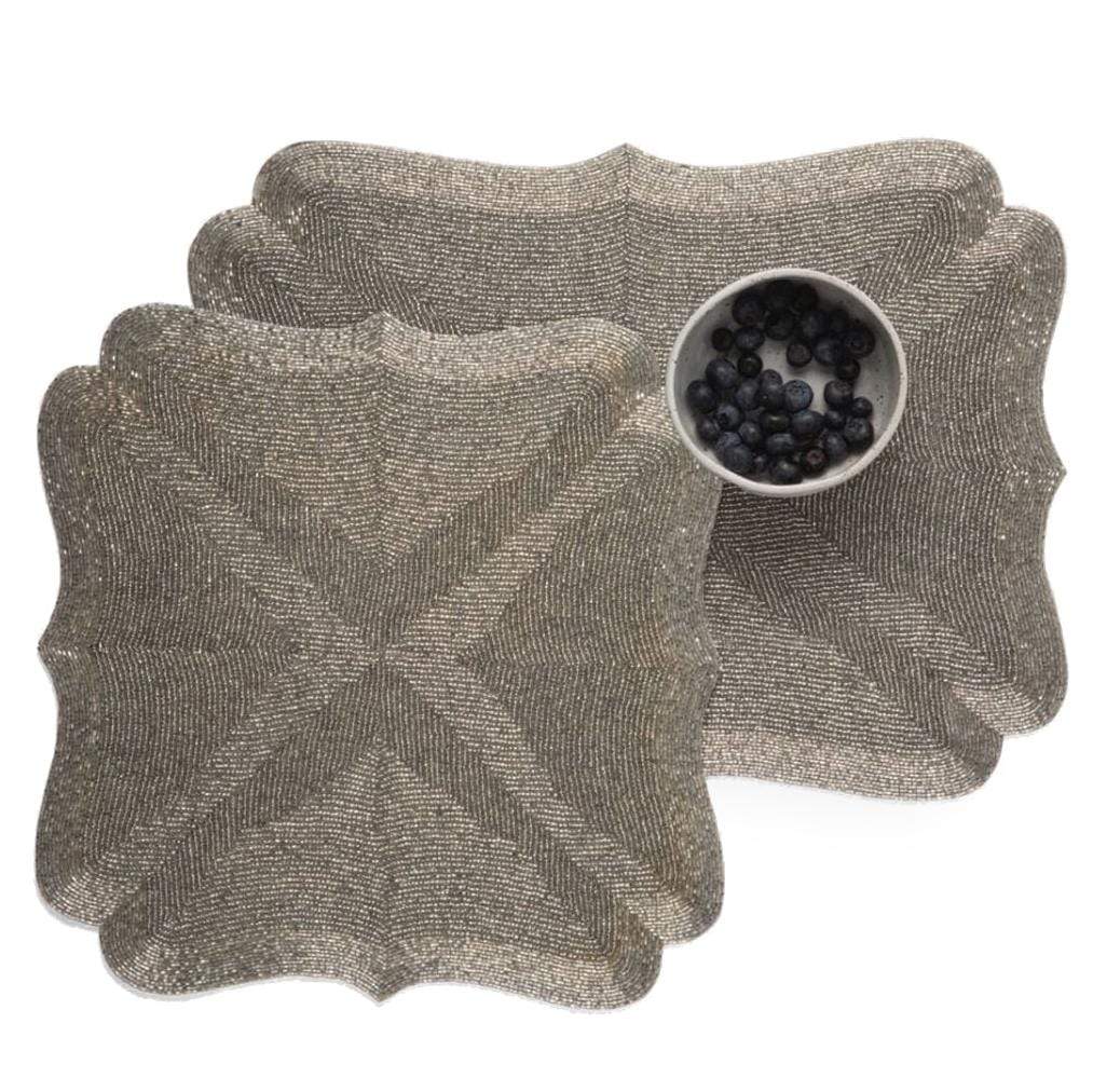 Blue Pheasant Noelle Placemat - Silver Pillow & Decor