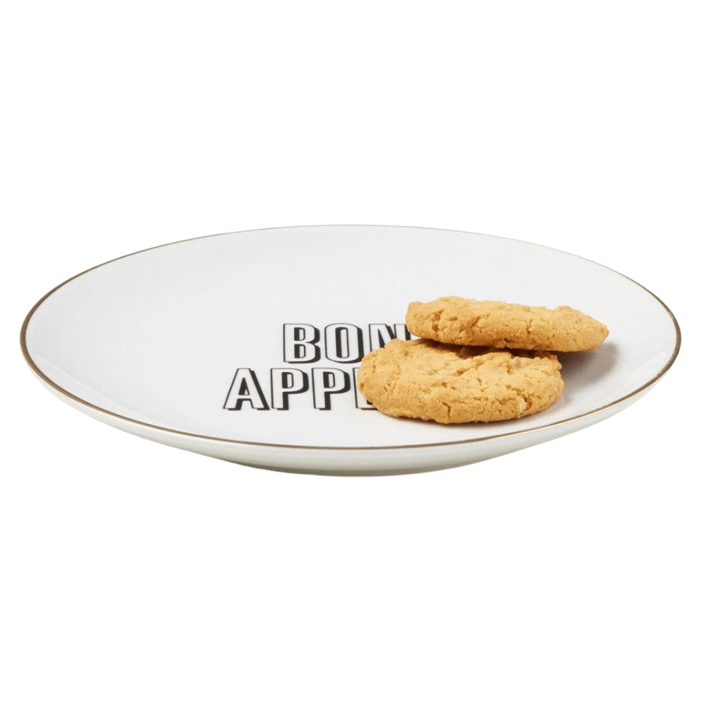 Blue Pheasant Sabrina Golden Rimmed Plates (Pack of 4) Pillow & Decor