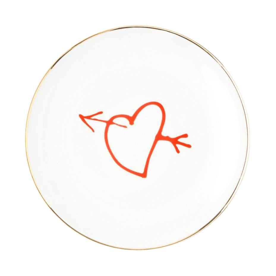 Blue Pheasant Sabrina Golden Rimmed Plates (Pack of 4) Pillow & Decor blue-pheasant-BP003443