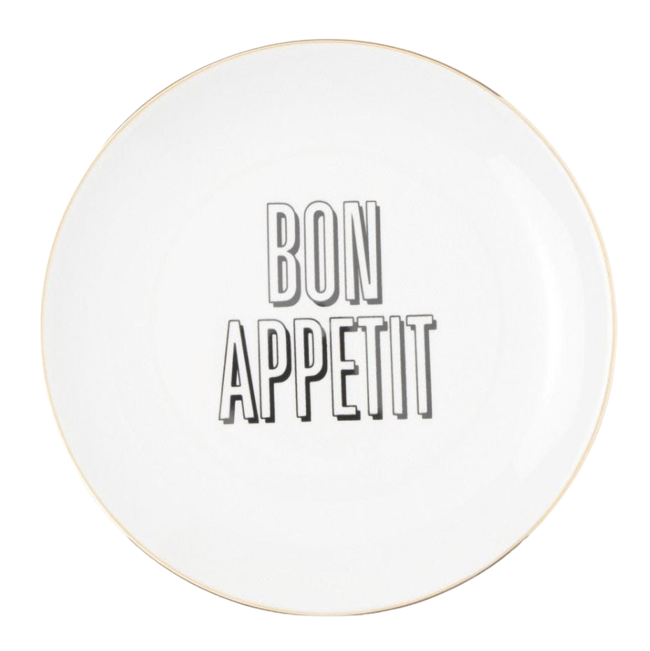 Blue Pheasant Sabrina Golden Rimmed Plates (Pack of 4) Pillow & Decor blue-pheasant-BP003446