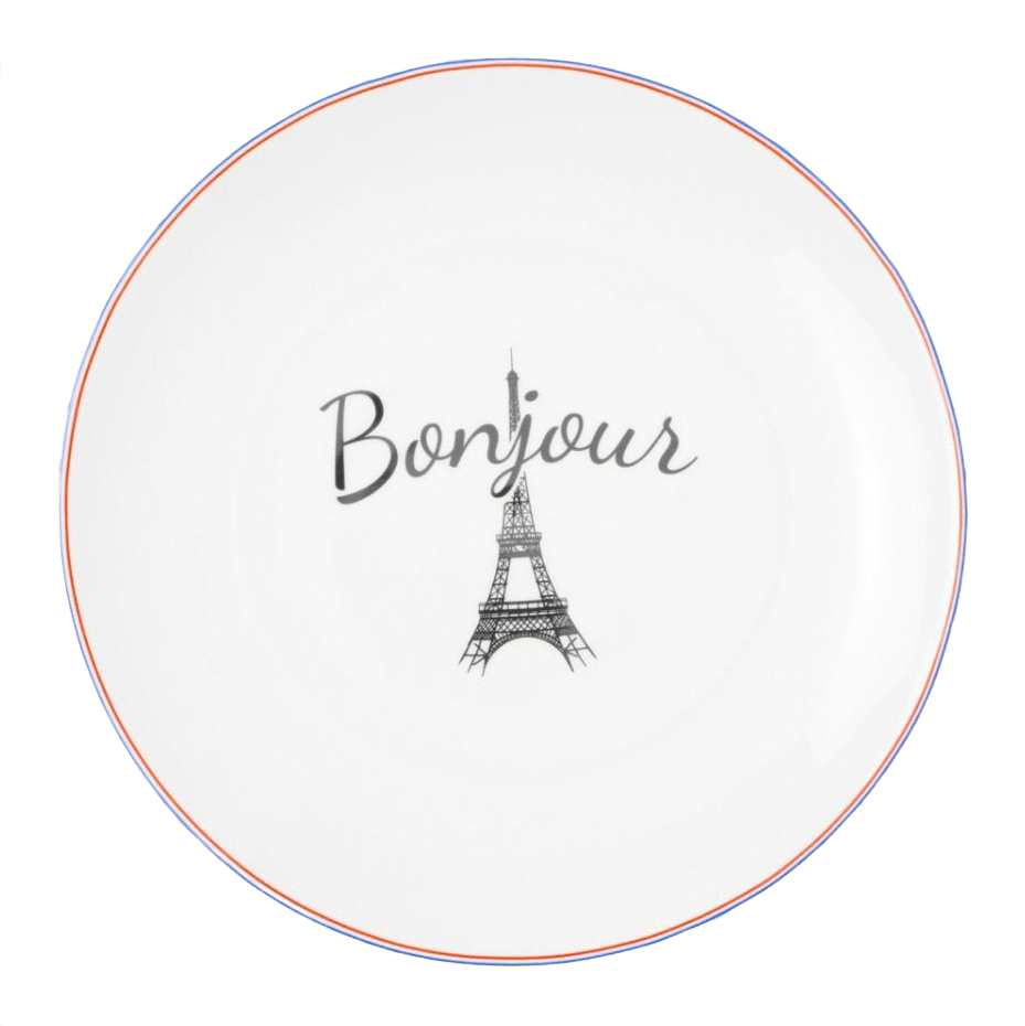 Blue Pheasant Sabrina Golden Rimmed Plates (Pack of 4) Pillow & Decor blue-pheasant-BP003447