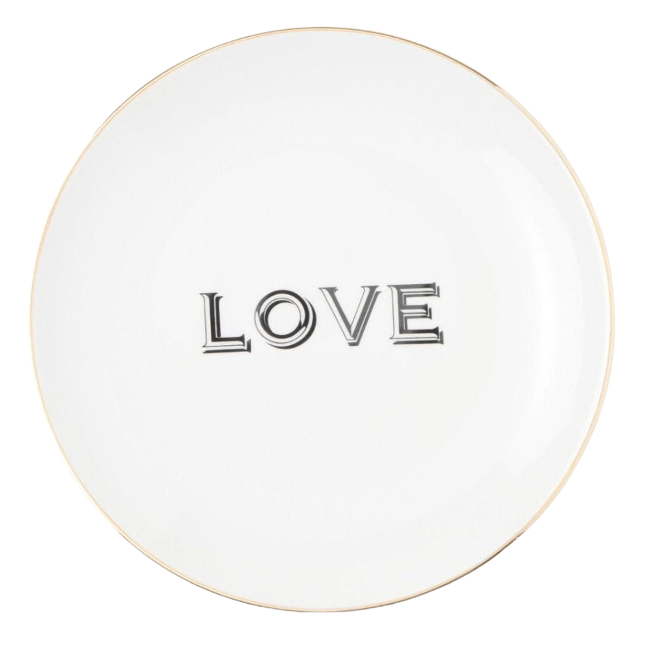 Blue Pheasant Sabrina Golden Rimmed Plates (Pack of 4) Pillow & Decor blue-pheasant-BP003448