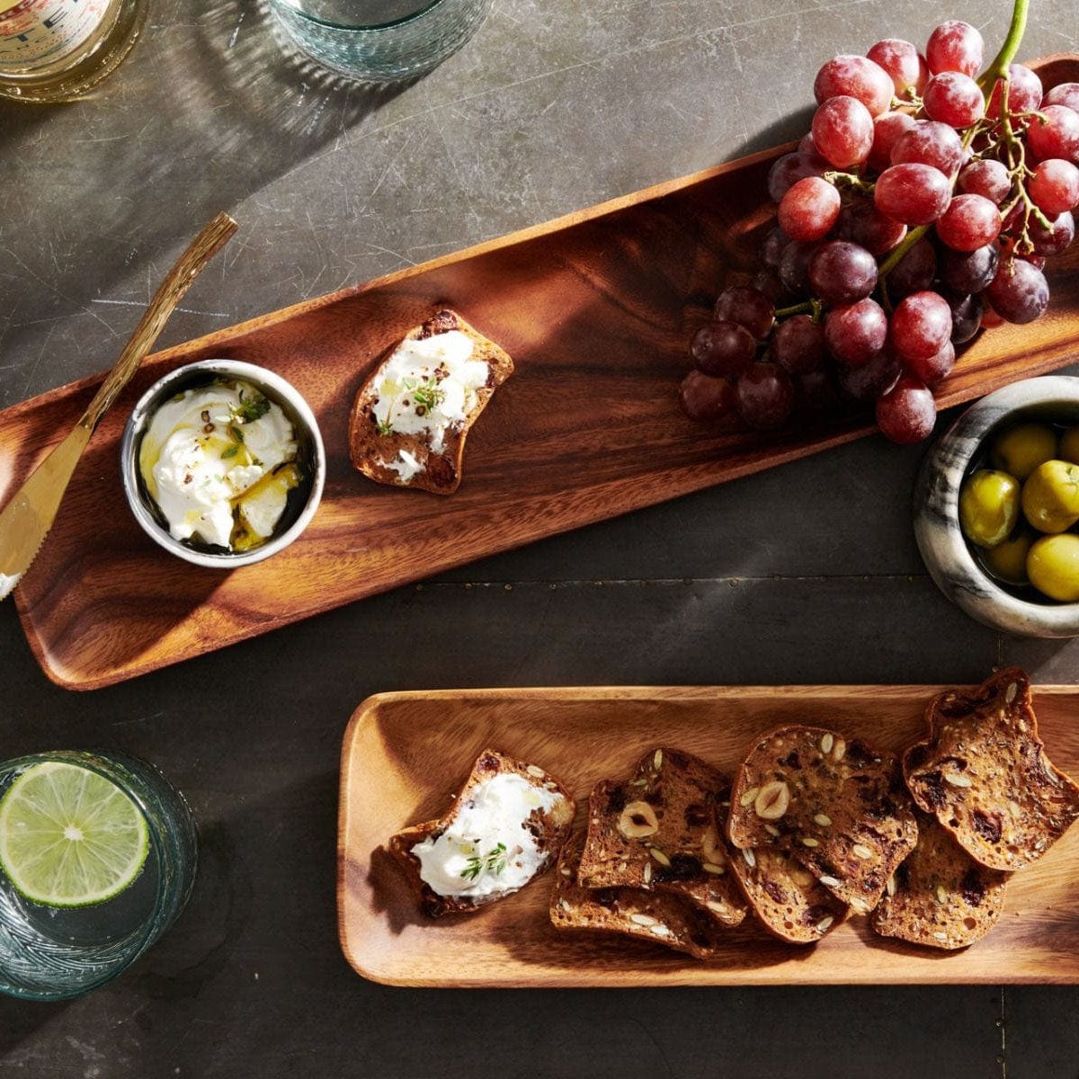 Blue Pheasant Sacha Serving Trays (Pack of 3) Pillow & Decor