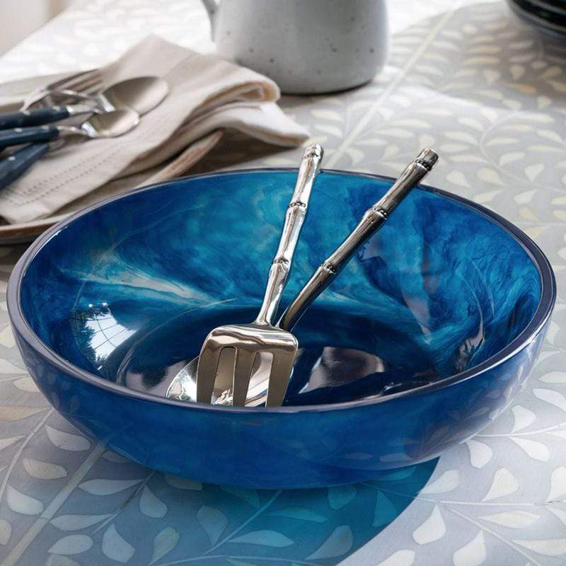 Blue Pheasant Sawyer Large Cobalt Serving Bowl Pillow & Decor blue-pheasant-SERSAWY-COB-LSB