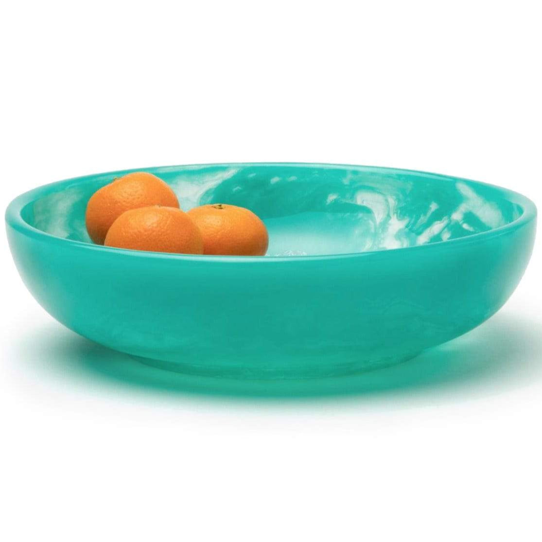 Blue Pheasant Sawyer Large Turquoise Serving Bowl Pillow & Decor blue-pheasant-SERSAWY-TUR-LSB