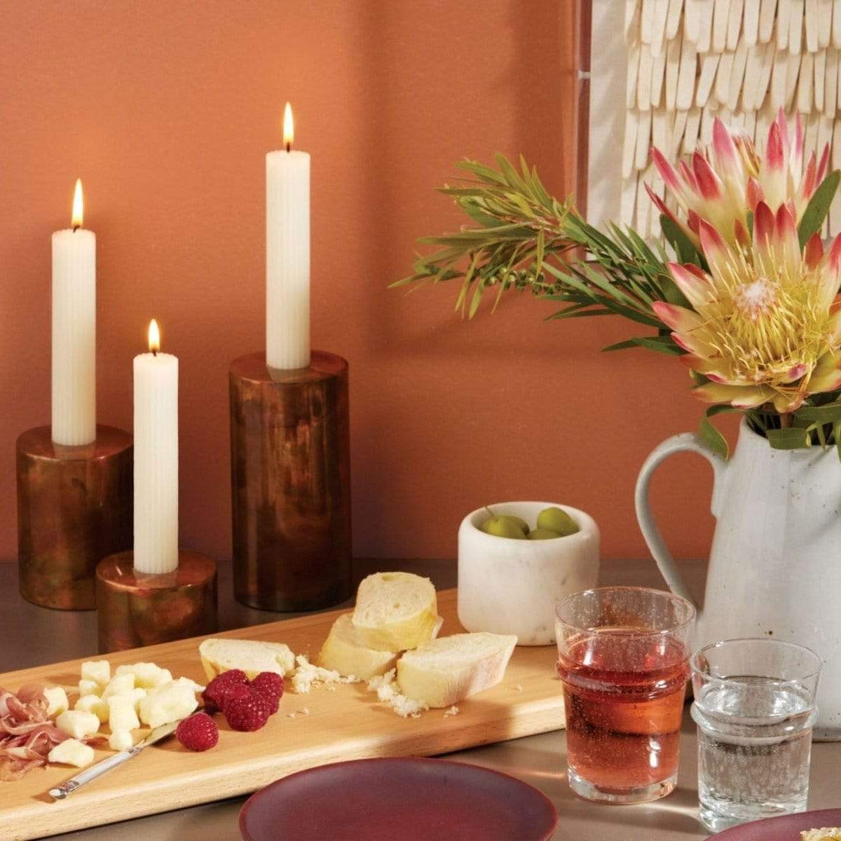 Blue Pheasant Spencer Candle Holders (Set of 3) Pillow & Decor