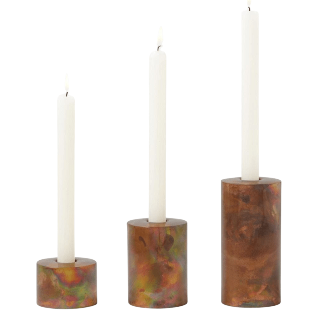 Blue Pheasant Spencer Candle Holders (Set of 3) Pillow & Decor blue-pheasant-BP003379