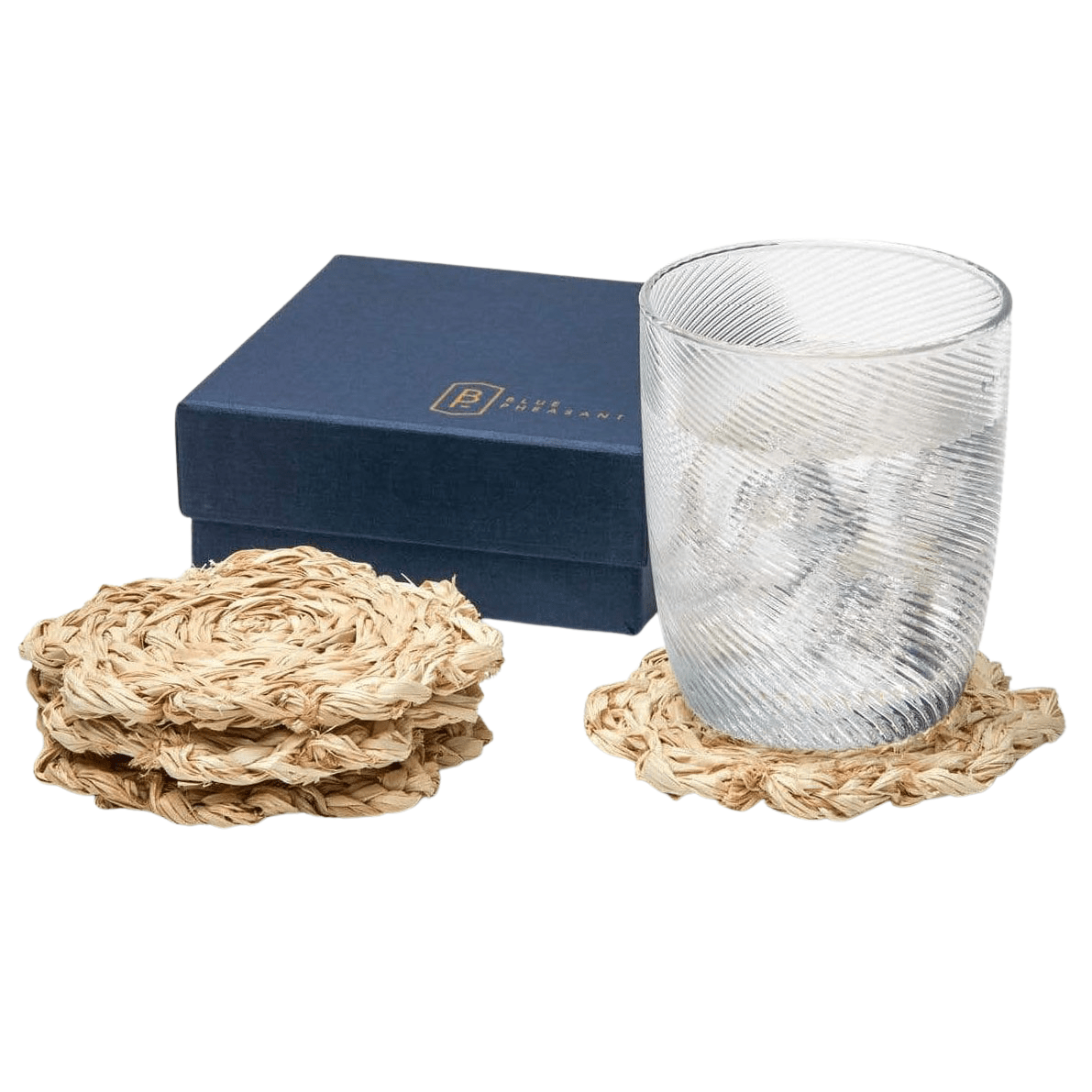 Blue Pheasant Vera Coaster Set Decor