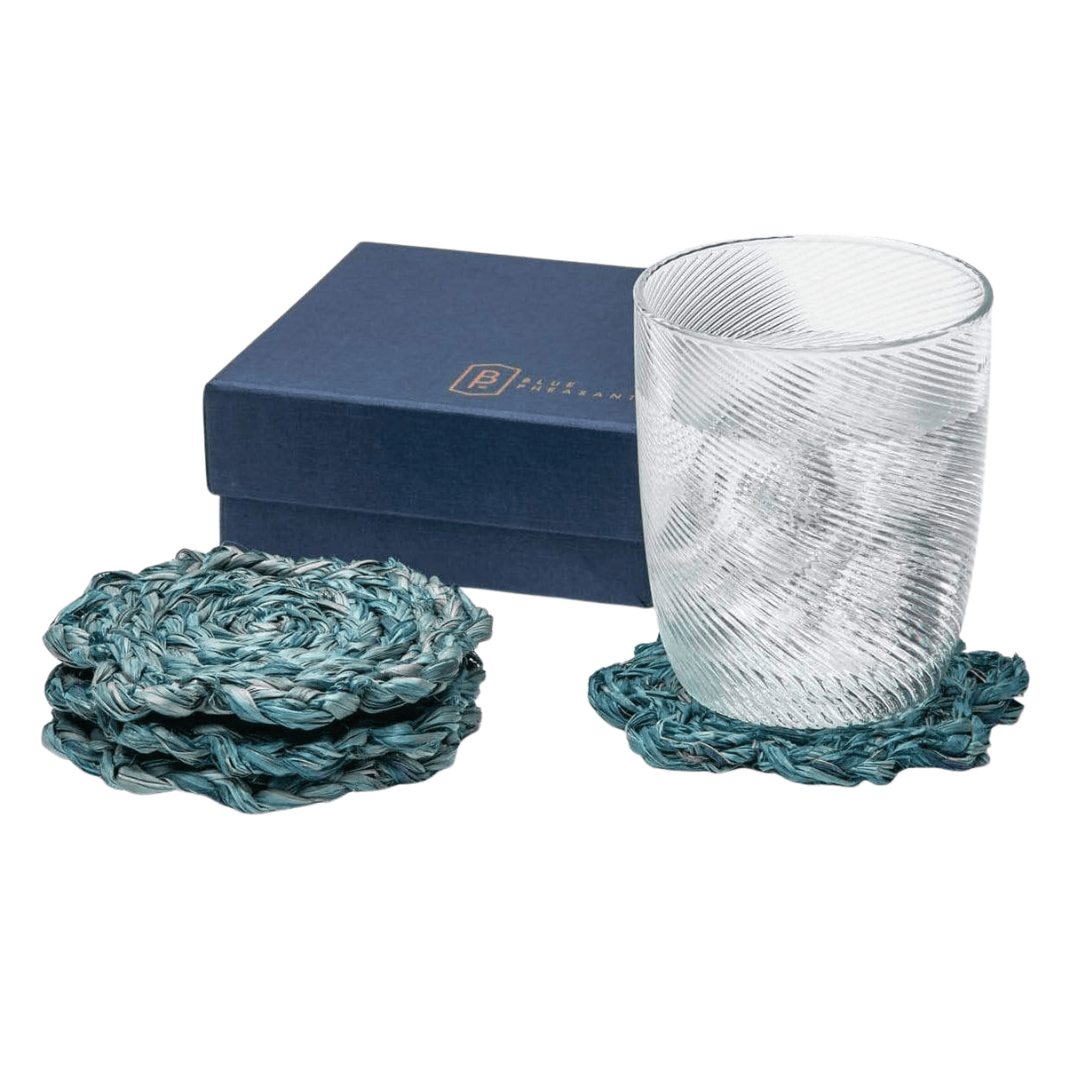 Blue Pheasant Vera Coaster Set Decor