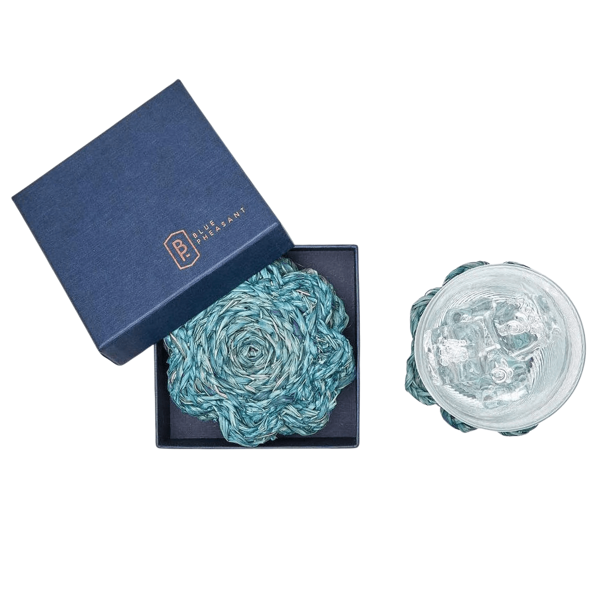 Blue Pheasant Vera Coaster Set Decor