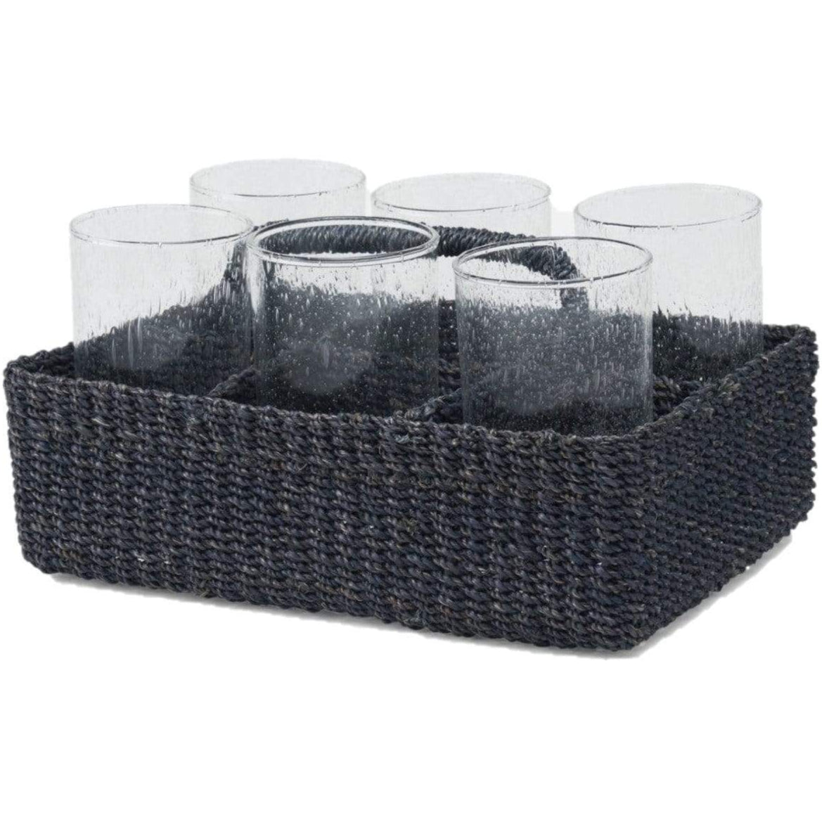 Blue Pheasant Voru Navy Glassware Caddy Pillow & Decor blue-pheasnat-BP003146