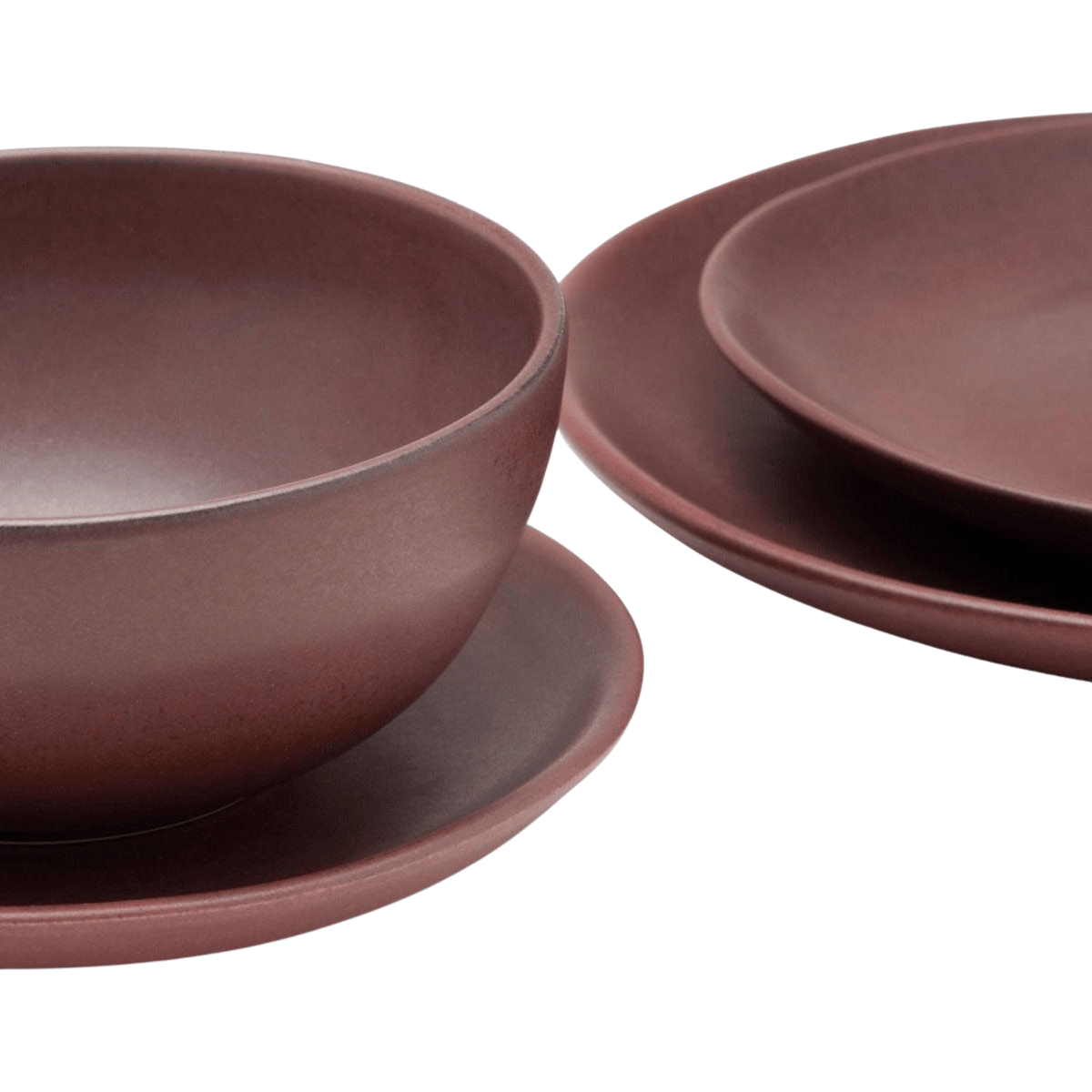 Blue Pheasant Wellington Dinnerware (Pack of 4) - Oxblood Pillow & Decor