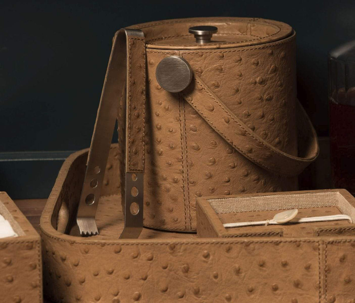 Blue Pheasant Witney Ice Bucket & Tongs Pillow & Decor blue-pheasant-witney-ice-bucket