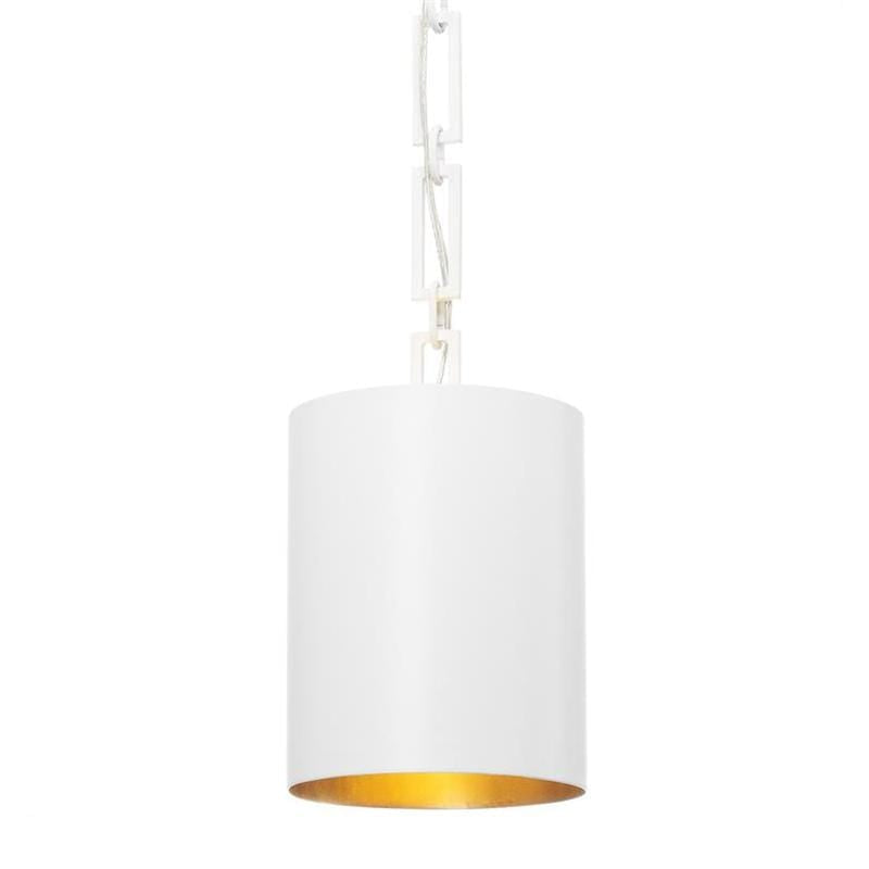 Brian Patrick Flynn for Crystorama Alston 1 Light Matte White Mini Pendant Lighting crystorama-8680-MT-GA 00633779034541