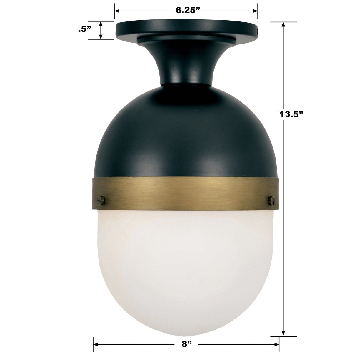 Brian Patrick Flynn for Crystorama Capsule Outdoor 1 Light Ceiling Mount Lighting crystorama-CAP-8500-MK-TG 633779035661