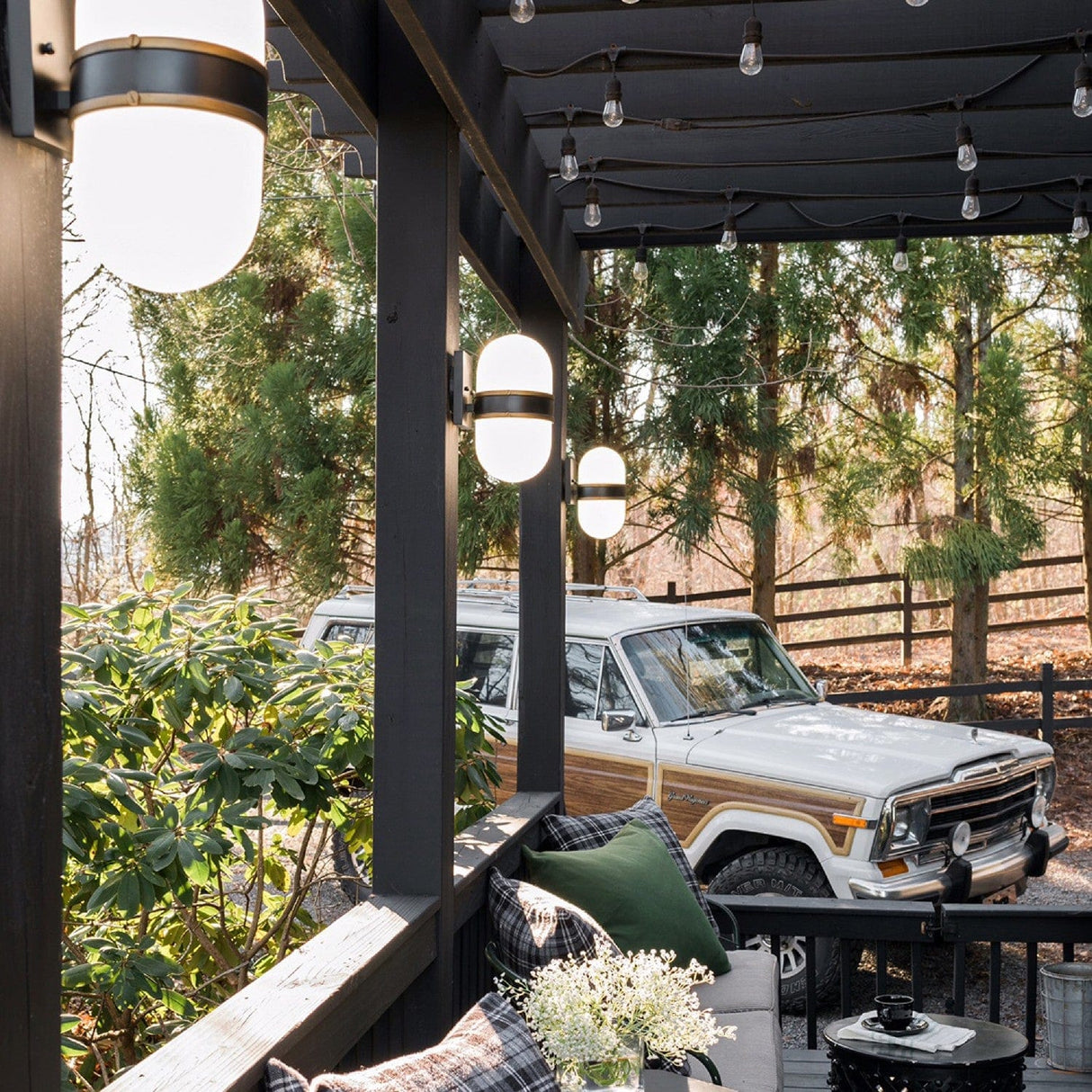 Brian Patrick Flynn for Crystorama Capsule Outdoor 1 Light Wall Mount Lighting crystorama-CAP-8501-MK-TG 00633779035678