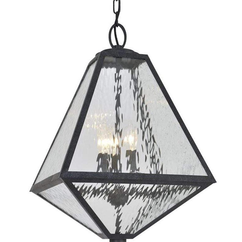 Brian Patrick Flynn For Crystorama Glacier 3 Light Black Charcoal Outdoor Chandelier Lighting crystorama-GLA-9705-WT-BC 00633779036484