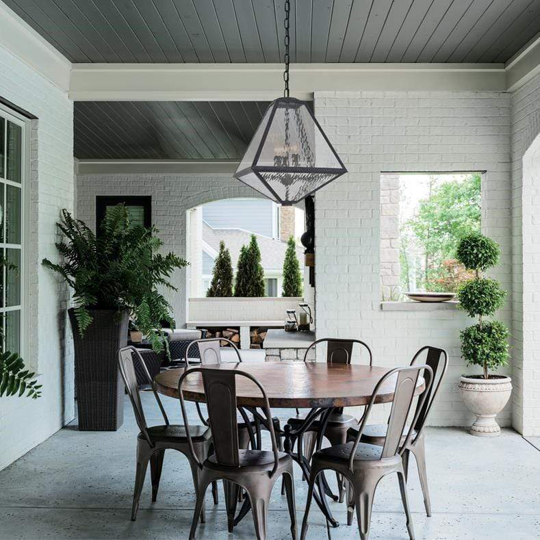 Brian Patrick Flynn For Crystorama Glacier 3 Light Black Charcoal Outdoor Chandelier Lighting crystorama-GLA-9705-WT-BC 00633779036484
