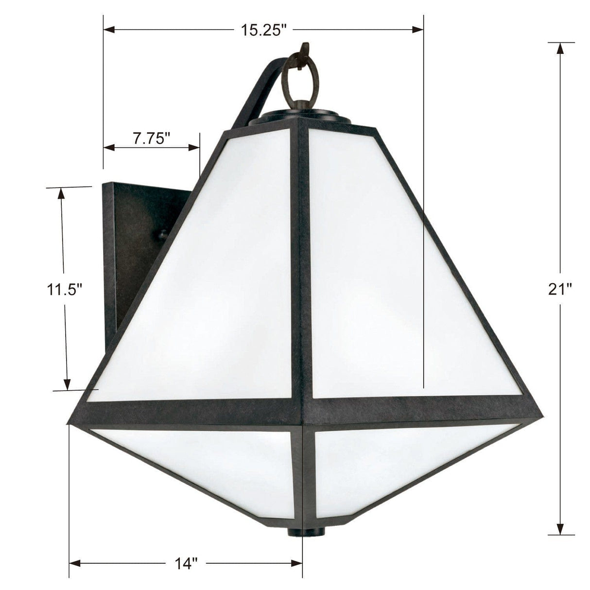 Brian Patrick Flynn For Crystorama Glacier Outdoor 3 Light Wall Mount Lighting crystorama-GLA-9705-WT-BC