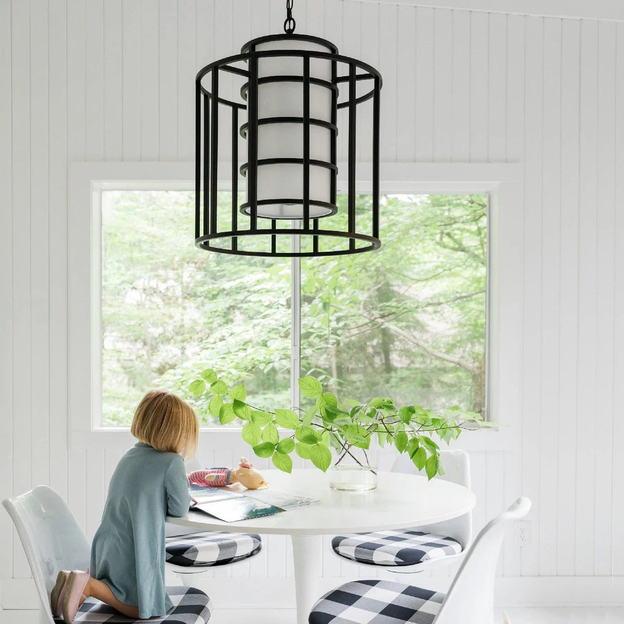 Brian Patrick Flynn for Crystorama Hulton 6 Light Matte Black Chandelier Lighting crystorama-9597-MK 00633779033926