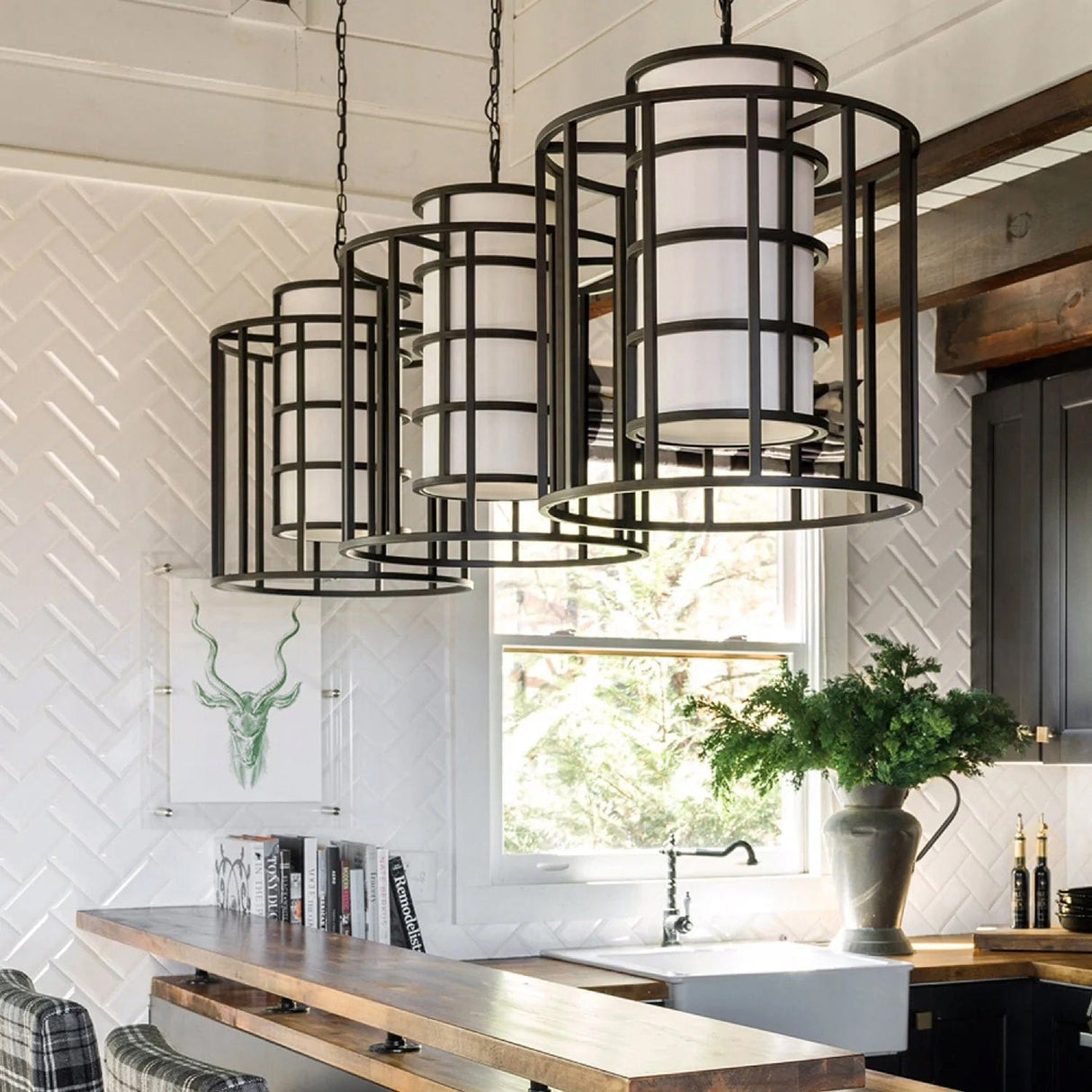 Brian Patrick Flynn for Crystorama Hulton 6 Light Matte Black Chandelier Lighting crystorama-9597-MK 00633779033926