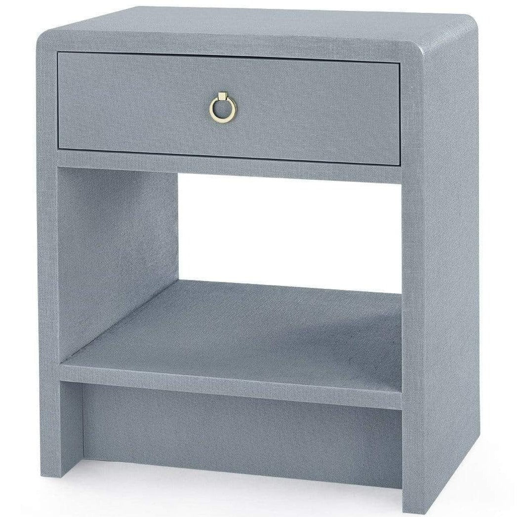 Villa & House Benjamin Linen 1-Drawer Side Table Furniture villa-house-BEN-110-5196-PULL-HAS-88