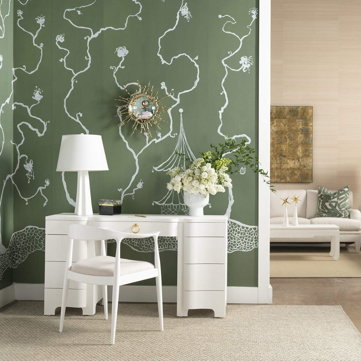 Villa & House Bouquet Desk - White Furniture