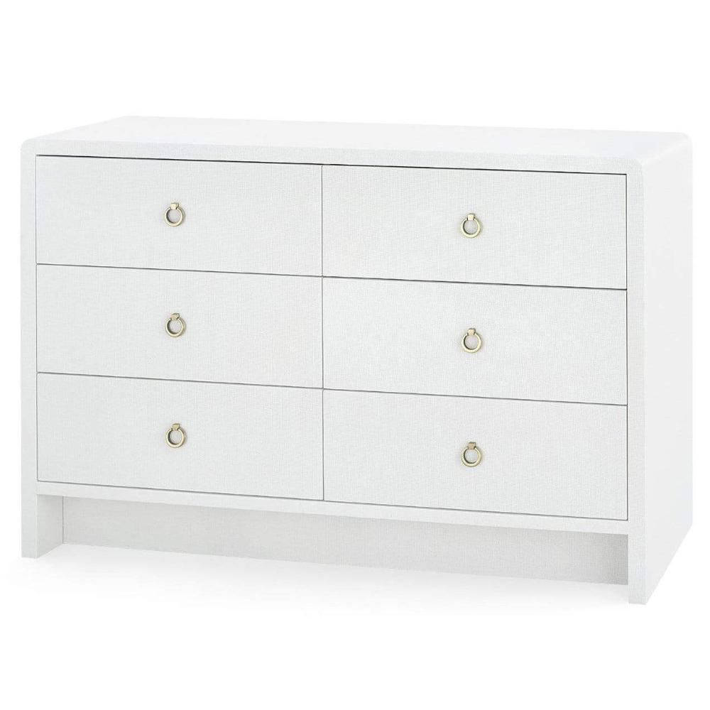 Villa & House Bryant Linen Extra Large 6-Drawer Dresser - White Furniture