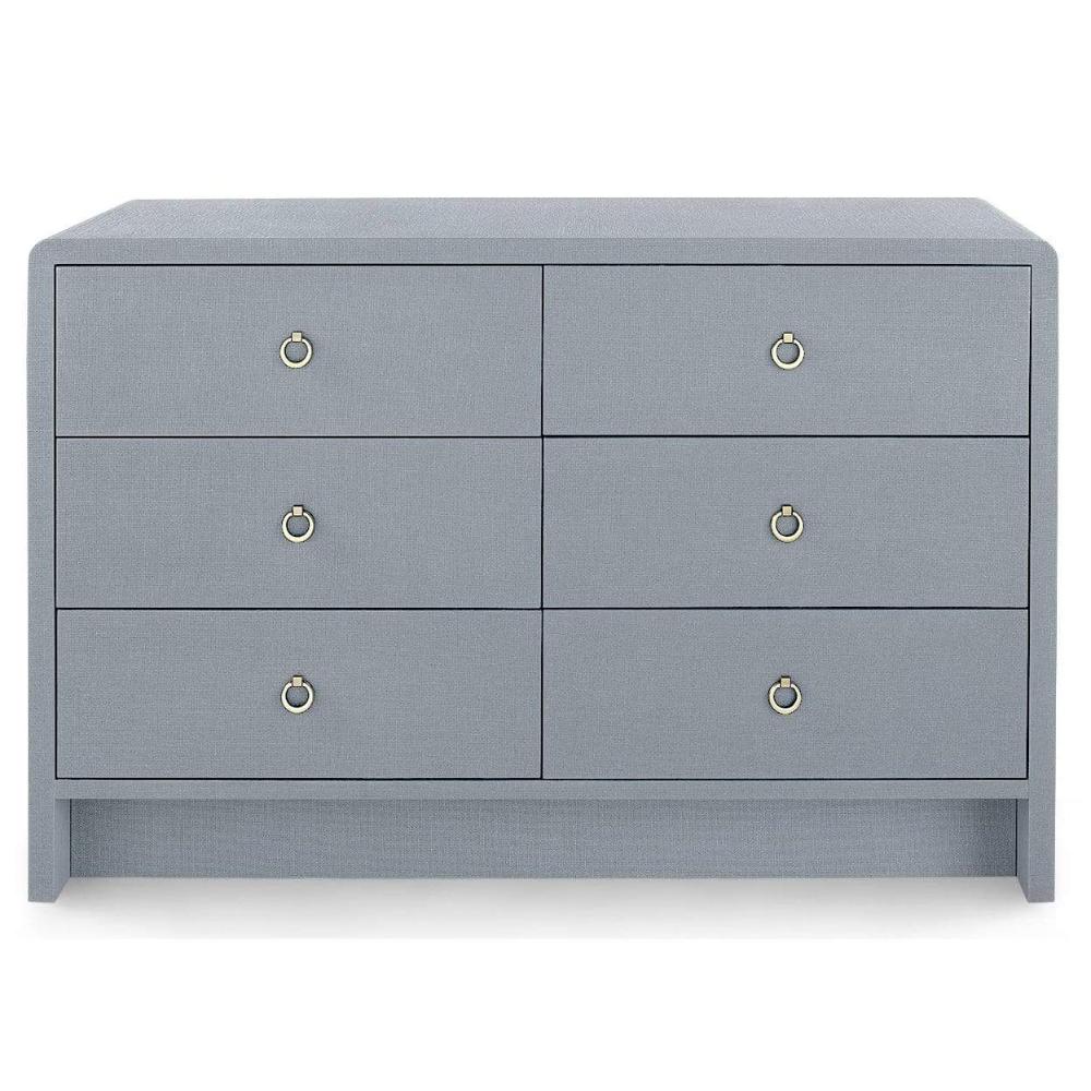 Villa & House Bryant Linen Extra Large 6-Drawer Dresser - White Furniture