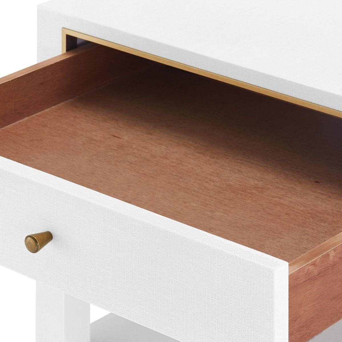 Villa & House Carmen 2-Drawer Side Table - White Furniture villa-house-CMN-120-5199