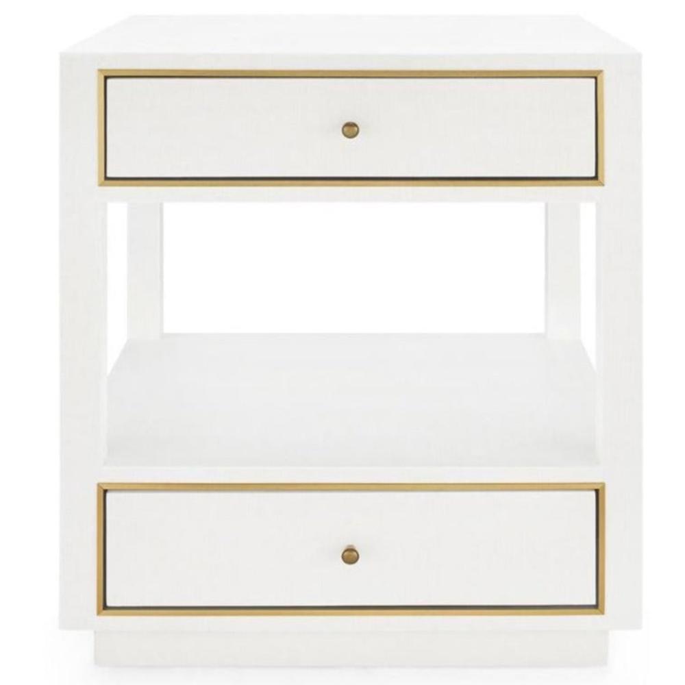 Villa & House Carmen 2-Drawer Side Table - White Furniture villa-house-CMN-120-5199