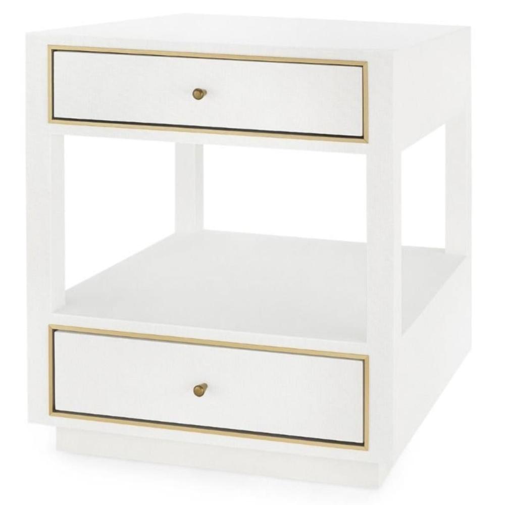 Villa & House Carmen 2-Drawer Side Table - White Furniture villa-house-CMN-120-5199