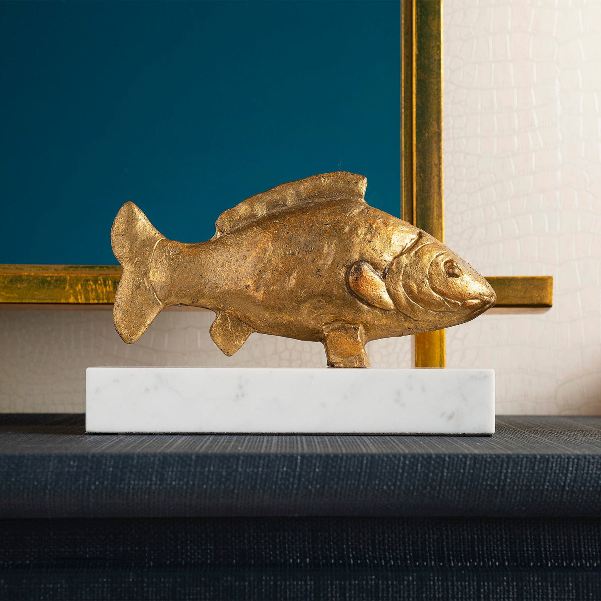 Villa & House Carp Fish Statue - Gold Decor villa-house-CRP-700-808