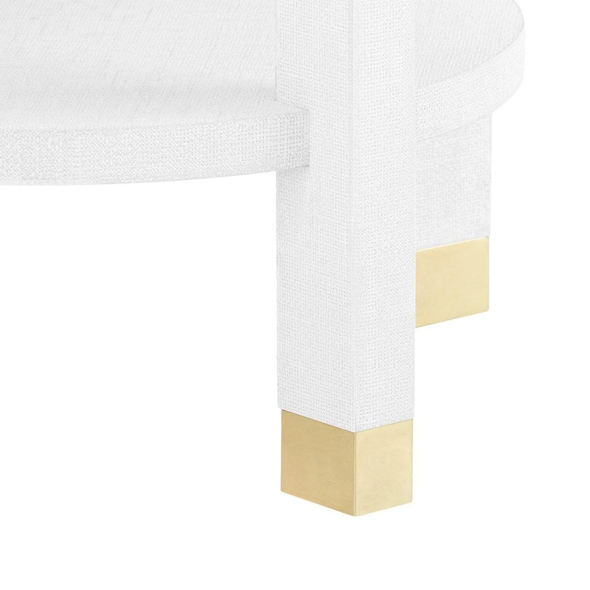 Villa & House Claudette 1-Drawer Round Side Table - White Furniture