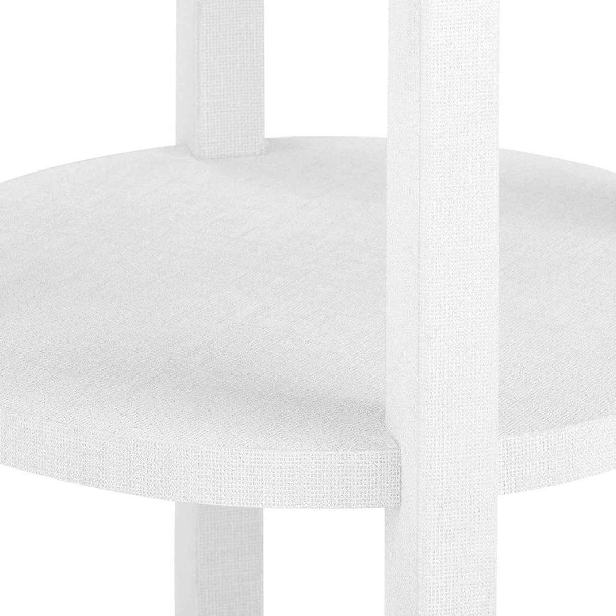 Villa & House Claudette 1-Drawer Round Side Table - White Furniture