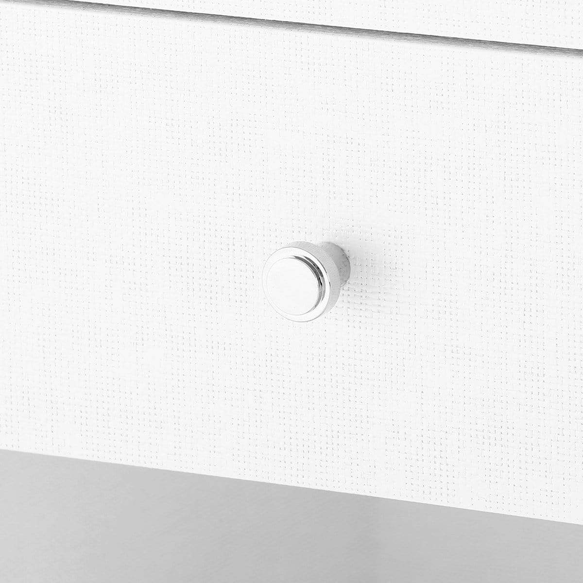 Villa & House Fedor 2-Drawer Side Table - White Grasscloth Furniture villa-house-FED-120-59