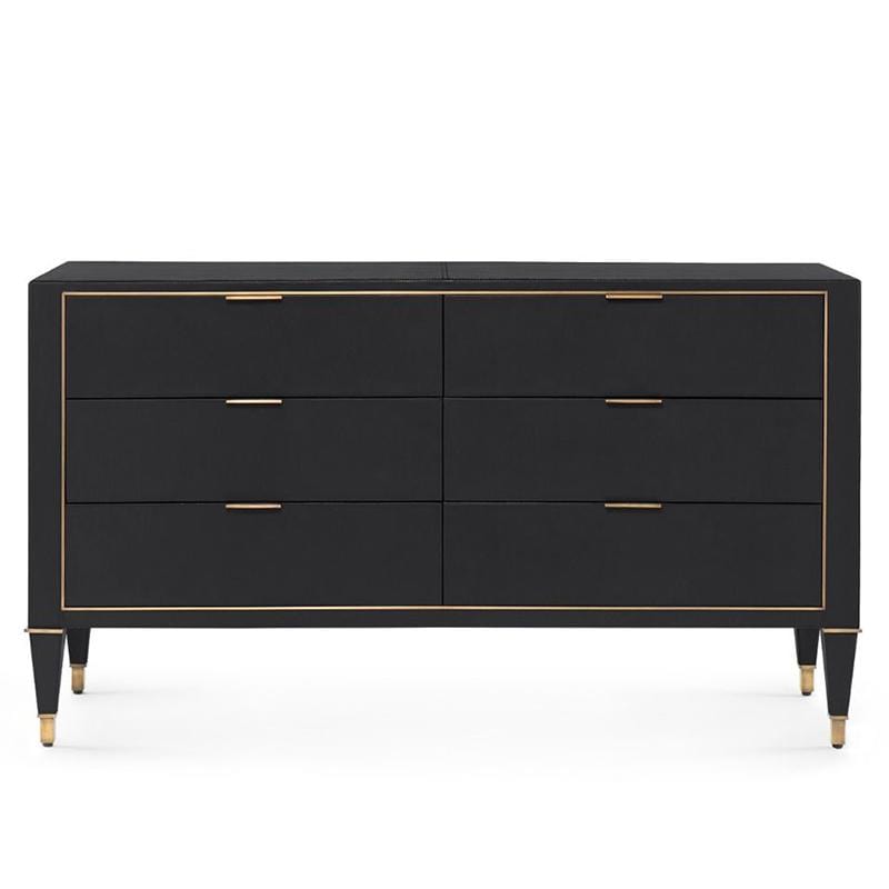 Villa & House Hunter Extra 6 Drawer Dresser - Black Furniture villa-house-hnt-250-401