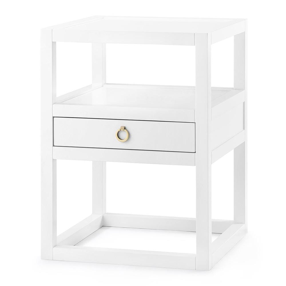 Villa & House Newport 1 Drawer Side Table - White Furniture villa-house-NEW-110-09-Bronze