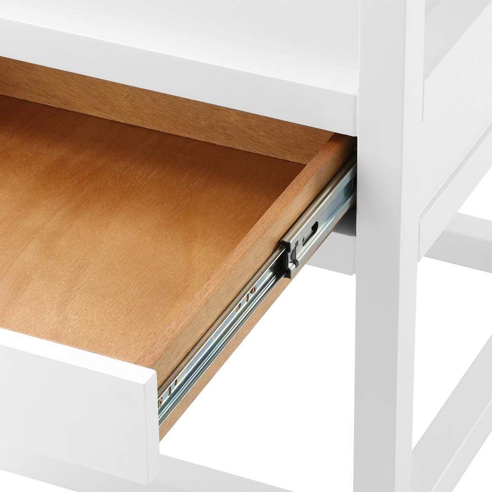 Villa & House Newport 1 Drawer Side Table - White Furniture villa-house-NEW-110-09-Bronze