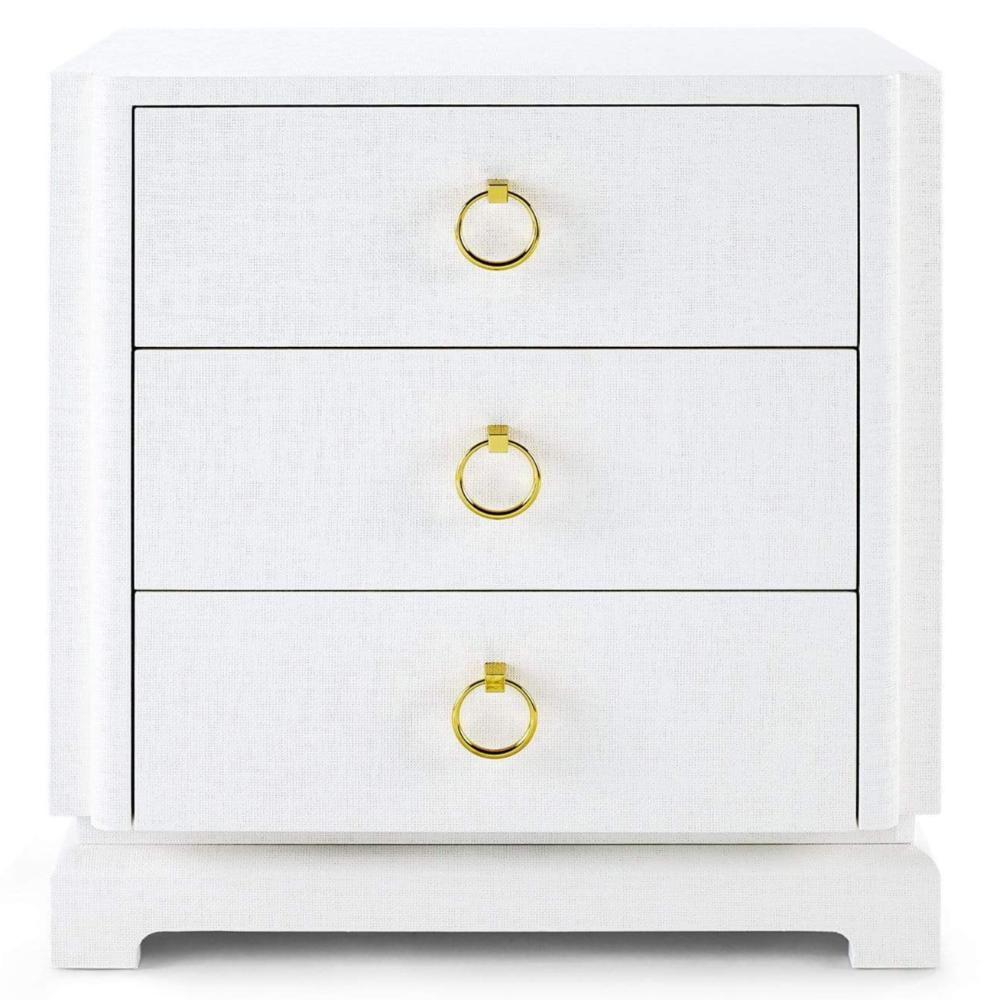 Villa & House Pavel 3 Drawer Side Table - White Furniture